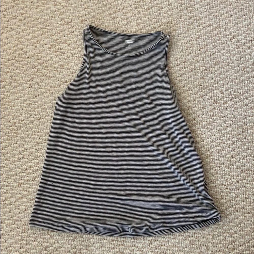 Black and White Striped Tank Top